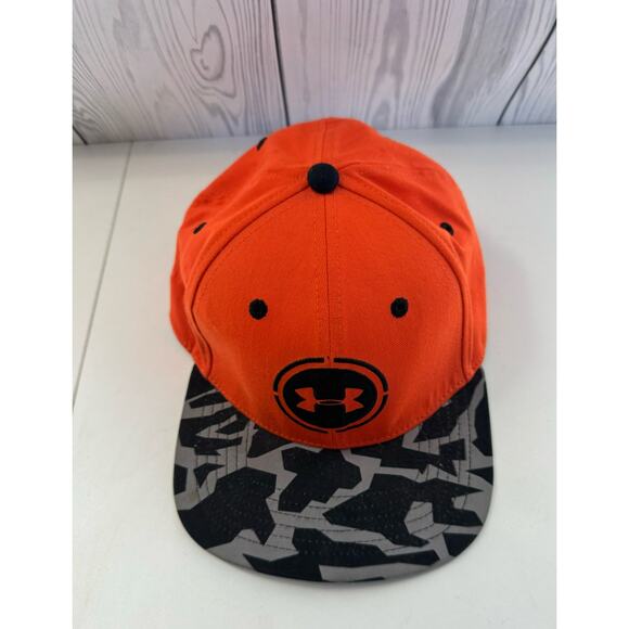 UNDER ARMOUR Trucker Baseball Hat - Urban Logo Gray  Orange Adjustable Cap - Picture 1 of 6